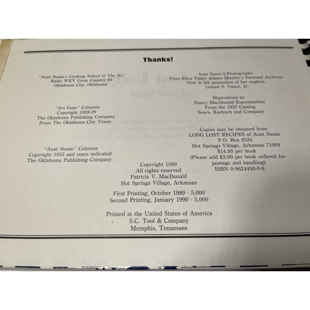 Long Lost Recipes of Aunt Susan by Patty V. MacDonald‎ (1989, Hardcover) - Picture 9 of 16
